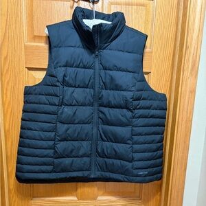 Lands' End Black Quilted Puffer Vest - Lightweight Layer